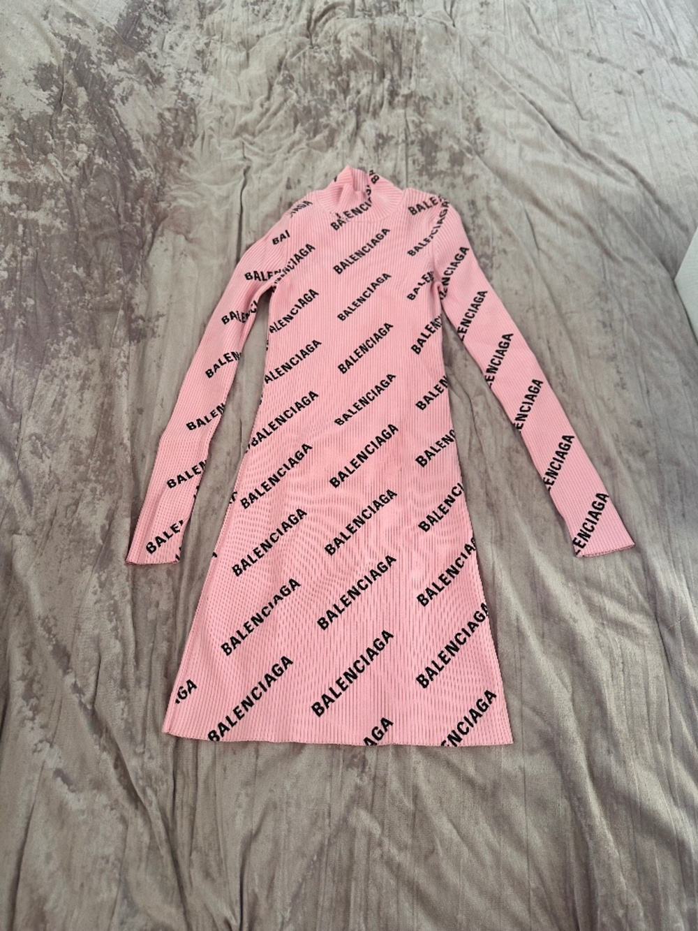Brand New W/Tags Pink Balenciaga Knit Dress